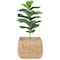 Vintiquewise Woven Square Flower Pot Planter with Leak-Proof Plastic Lining - Large QI003833.L - alternate 1